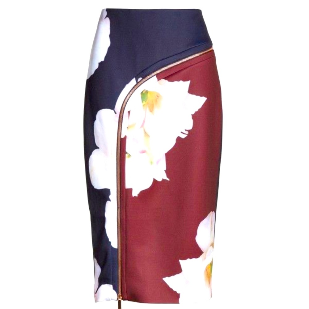 NWT TED BAKER Floral Pencil Skirt SIZE 4 US/ TED BAKER SIZE 1